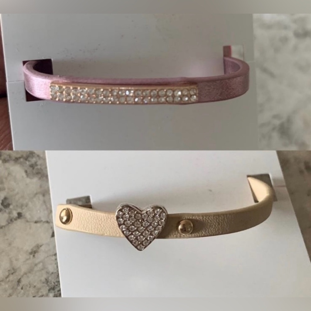 BCBGeneration faux leather bracelets set of 2